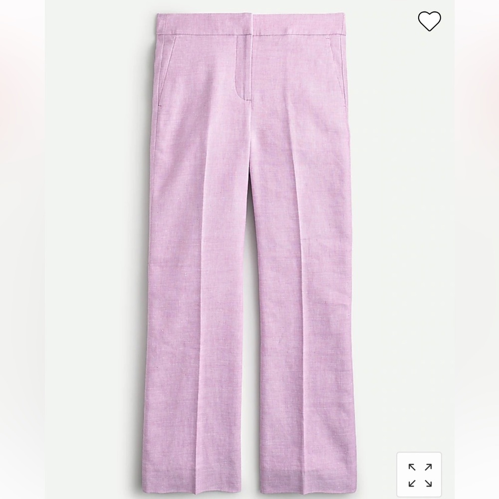 J Crew Hayden Kick Out Crop Linen Pant